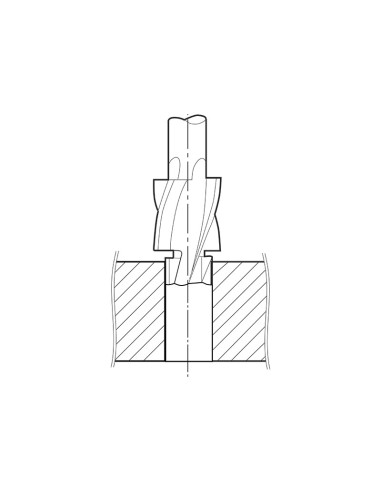 Lamatore attacco cilindrico x prefori filettatura m3 Fervi l018/10