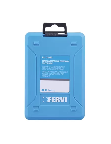 Serie 6 pz lamatore attacco cilindrico x prefori filettatura m3-10 Fervi l018s