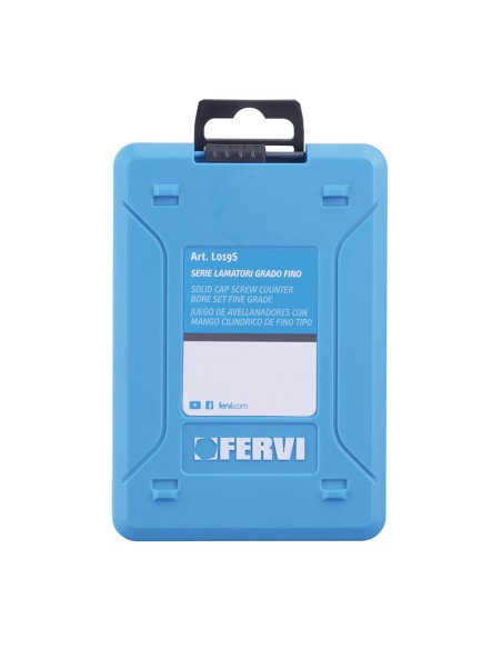 Serie 6 lamatori x fori passanti x sedi viti m3 - m10 grado fine Fervi l019s