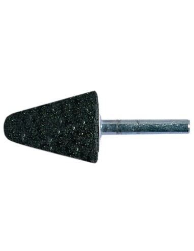 Mole conica con gambo resinoidi in bakelite 20x40x6 mm Fervi mbg2040/06c