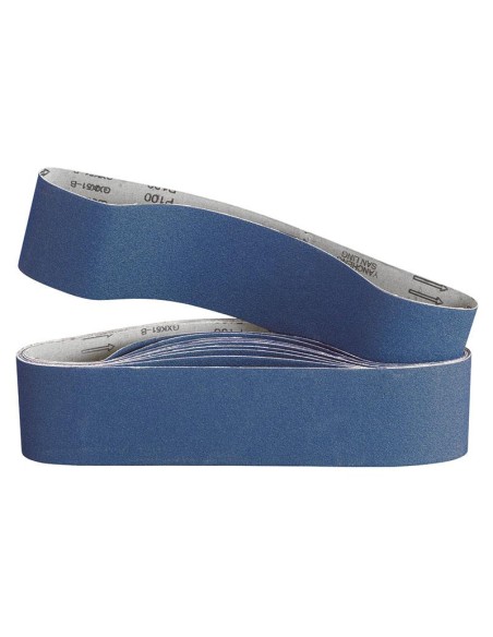 Bandes abrasives en toile zirconium 1500 x 120 mm grain 80
