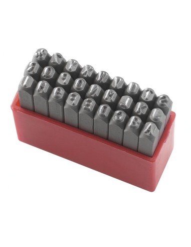 Jeu de poincons lettres 4 mm pour marquage Fervi p012/l04