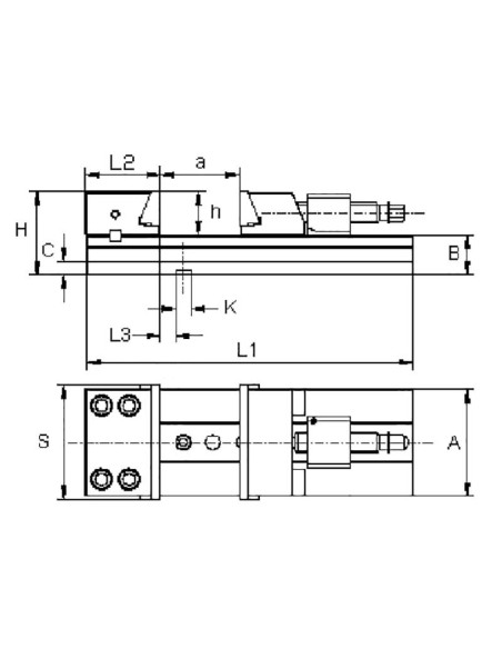 Etau de precision en acier 175 x 300 mm