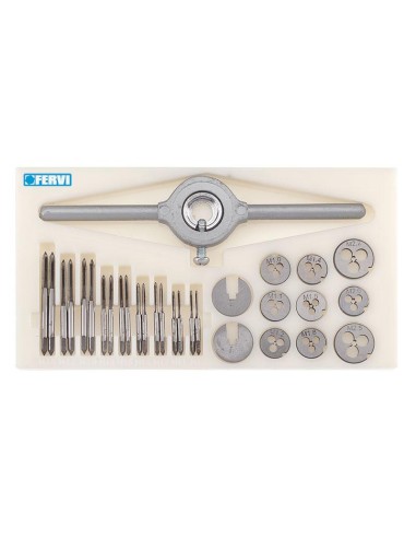 Jeu de tarauds et filieres HSS 30 pieces m1-m25