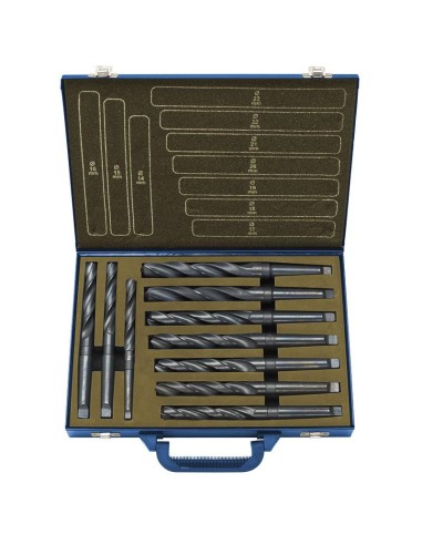 Lot de 10 forets HSS pour metal queue conique 14 - 23 mm cm