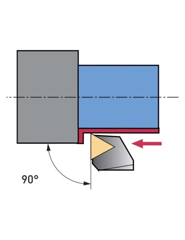Outil externe 90 degres a gauche 16 mm pour tour a metaux stgcl16/11
