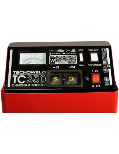 Chargeur De Voiture Avec Démarreur 12/24V 35-660Ah Tecnoweld Tc 350