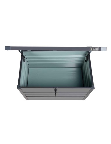 Conteneur boite de jardin en metal gris 100x61x62 cm Zipper zi-gab100an