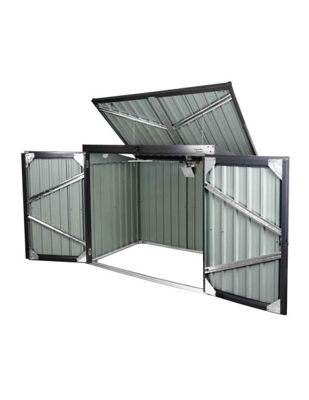 Cache poubelles double 2 bacs x 240 lt Zipper zi-mtb2