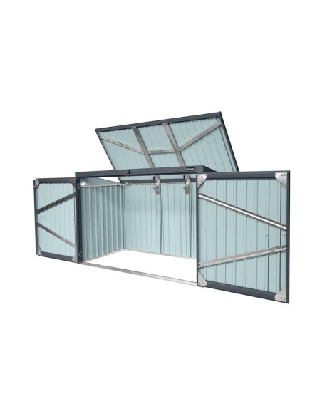 Cache poubelles double 3 bacs x 240 lt Zipper zi-mtb3