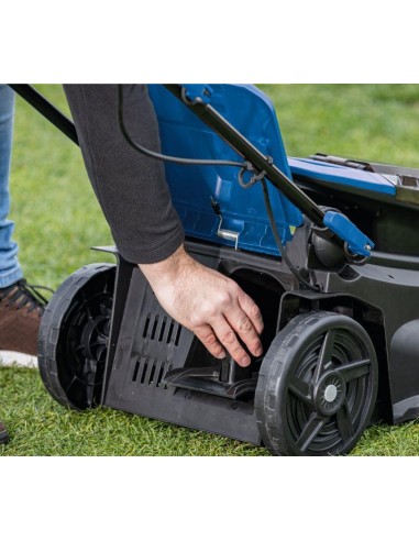 Rasaerba 38cm 2 batterie 2.0Ah + doppiocaricabatterie ixes Scheppach bc-mp380-x