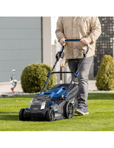 Rasaerba 43cm 2 batterie 2.0Ah + doppiocaricabatterie ixes Scheppach bc-mp430-x