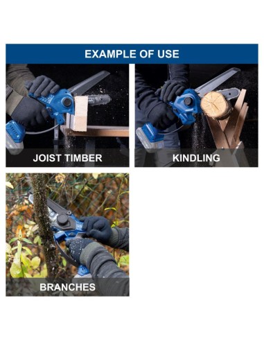 Potatore 20v 1 batteria 2.0Ah + caricabatteria ixes Scheppach bc-ps150-x