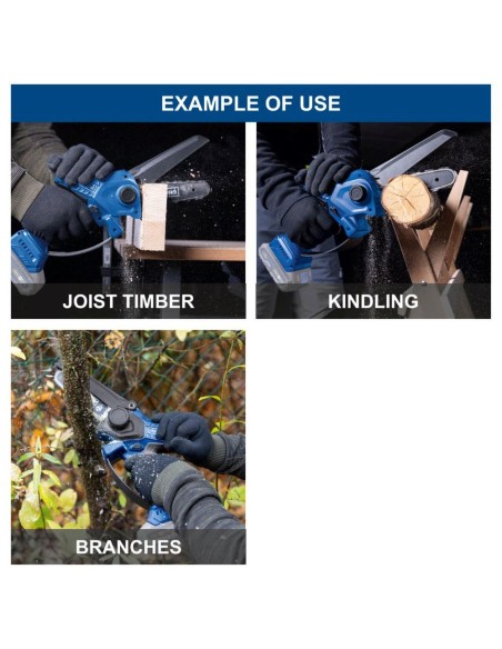 Mini tronconneuse 20V 2 batteries 4.0Ah + chargeur ixes Scheppach bc-ps150-x