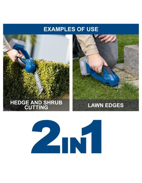 Taglia erba-siepi 20v 1 batteria 2.0Ah caricabatteria ixes Scheppach c-htgs200-x
