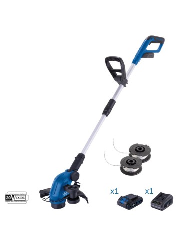 Taglia bordi 20V 1 batteria 2.0Ah + caricabatteria ixes Scheppach c-lt300-x