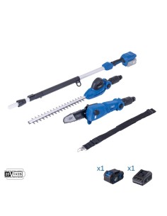 Ebrancheur-haie avec perche 20V 1 batterie 4.0Ah + chargeur ixes c-phts410-x