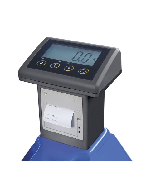 Transpallet manuale portata 2500 kg con bilancia e stampante Fervi 0068/S