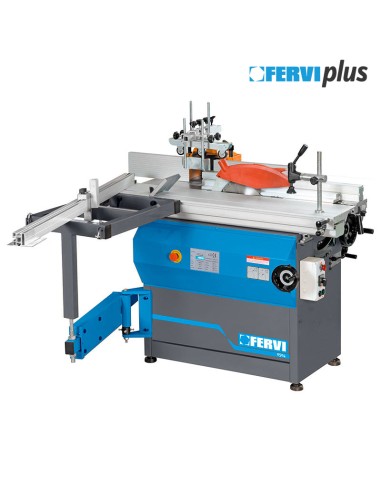 Squadratrice con toupie completa di carrello 230 v Fervi 0504