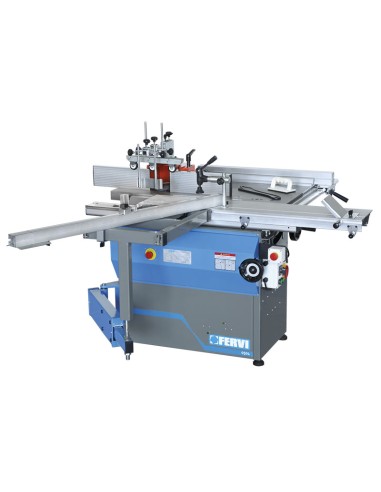 Squadratrice con toupie completa di carrello 230 v Fervi 0504