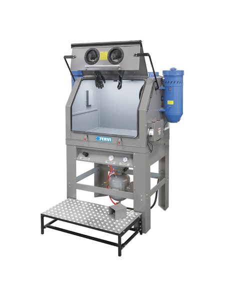Sabbiatrice a pressione con 2x230 v aspiratori Fervi 0605