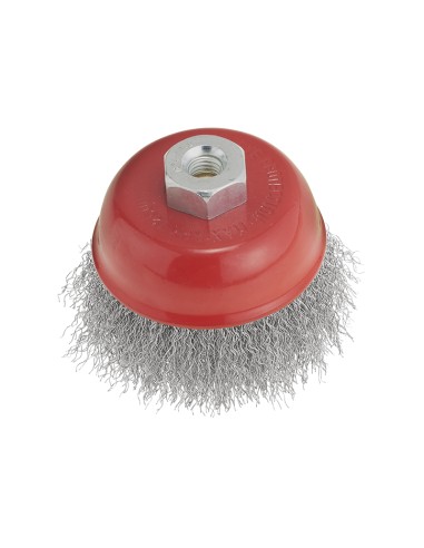 1 - Brosse coupelle inox en fil metallique 120 mm m14 pour meuleuse