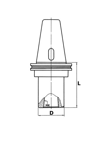 2 - Mandrin fraiseuse ISO 50 porte-outils cm4 Fervi 4A50