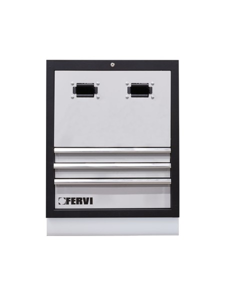 1 - Meuble bas pour enrouleur de tuyau 680x458x910 mm pour atelier Fervi a007/18