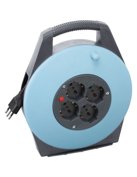 Avvolgicavo prolunga elettrica cavo 10 metri 3x1.5 presa shuko Fervi a010/10