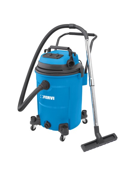 1 - Aspirateur eau poussiere 60l avec 2 moteurs 2800w et accessoires Fervi a024/602