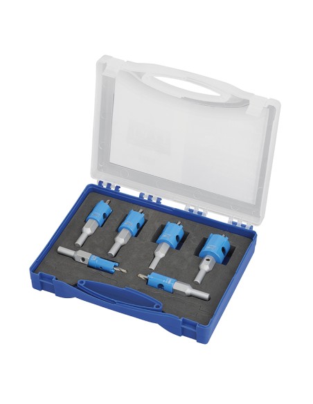 Serie 6 frese a tazza in metallo duro per edilizia 16- 35 mm Fervi p076/006s