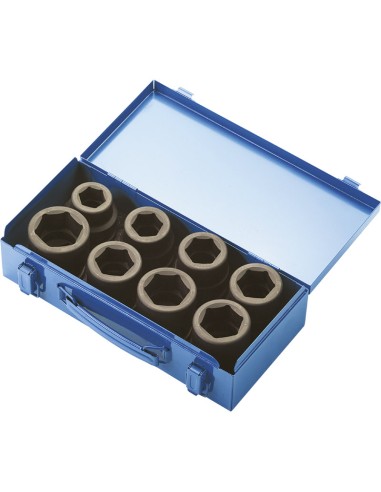 Serie 8 bussole esagonali 24 - 41 mm ad impatto 1 Fervi si4e1n008