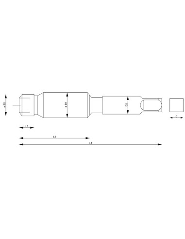 Maschio combinato metrico sti m 100 x 150 per f-coil Fervi e011/m100x150mc