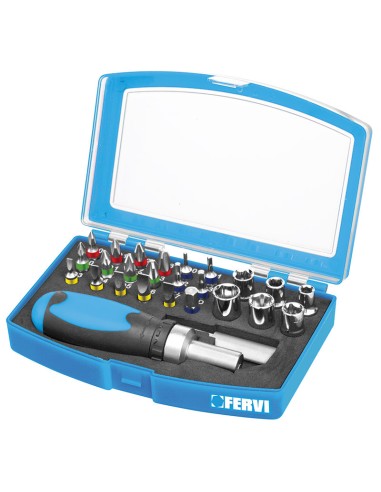 Serie inserti esagonali con impugnatura Fervi 0403