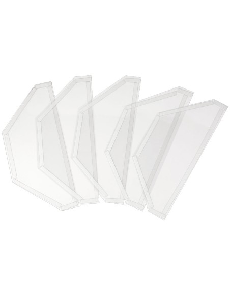 Set 5pz protezioni finestra x sabbiatrice 0490 Fervi 0490/03