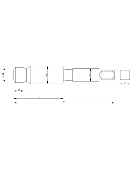 Maschio combinato metrico sti m 18 x 150 per f-coil Fervi e011/m180x150mc