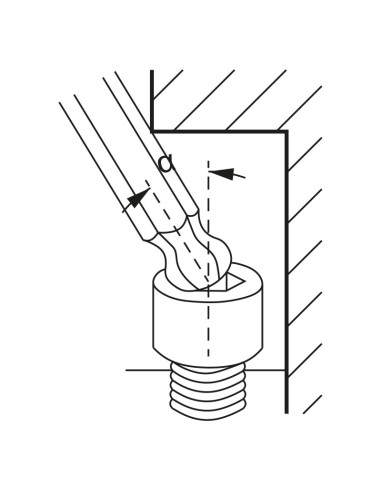 Chiavi maschio esagonale con manico in plastica 8 mm Fervi 0856/08