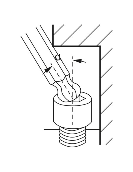 Chiavi maschio esagonale con manico in plastica 8 mm Fervi 0856/08