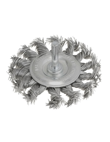 Spazzola con gambo a mazzetti inox ritorti 75 mm x trapano Fervi sgr075i