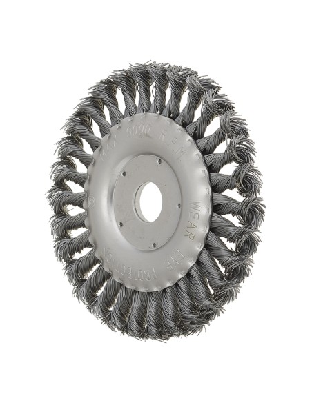 Spazzola circolare a mazzetti metalicci ritorti 100 x 22 mm x smerigliatrice