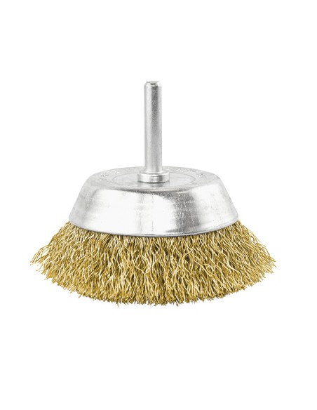 Spazzola a tazza con gambo a filo metallico 50 x 6 mm Fervi stg050