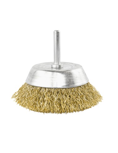 Spazzola a tazza con gambo a filo metallico 70 x 6 mm Fervi stg070