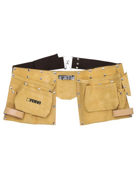 Borsa installatore in pelle con cintuta Fervi 0264