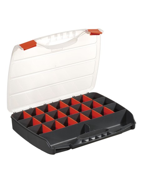 Valigetta porta minuteria 21 scomparti rimovibili 380x310x60 mm Fervi c315