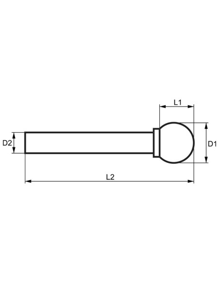 Lima rotativa hm sferica incrociato 3x2.7 mm gambo 3 Fervi d03dc3