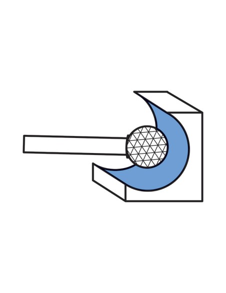 Lima rotativa hm sferica incrociato 3x2.7 mm gambo 3 Fervi d03dc3