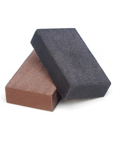 Blocchetti in gomma abrasiva 80 x 50 x 20 mm grana 36 Fervi bga8050/036