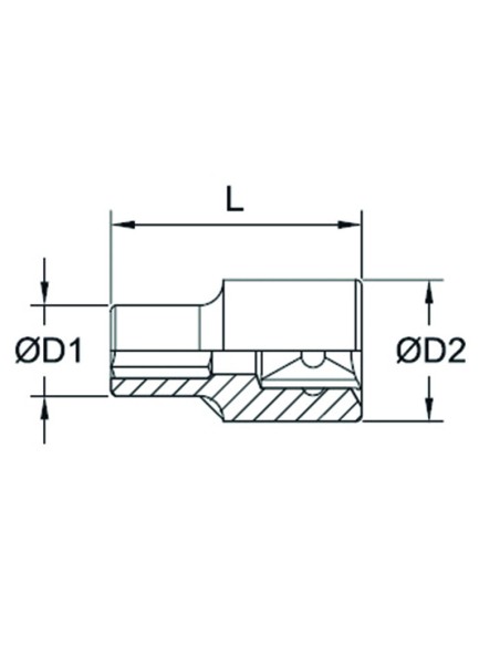 Chiave a bussola esagonale 20 mm 3/4 Fervi bn4e2n020