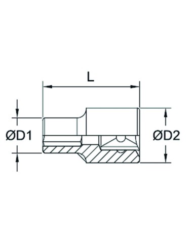 Chiave a bussola esagonale 60 mm 3/4 Fervi bn4e2n060