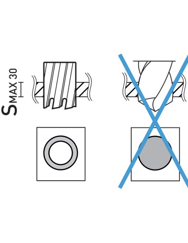 Sega a carotare con attacco weldon diamentro 25 mm Fervi f002/25